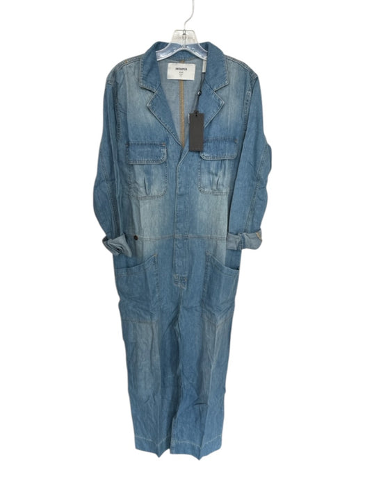 One Teaspoon Size S Blue Cotton Long Sleeve Denim Snap Buttons Jumper Blue / S