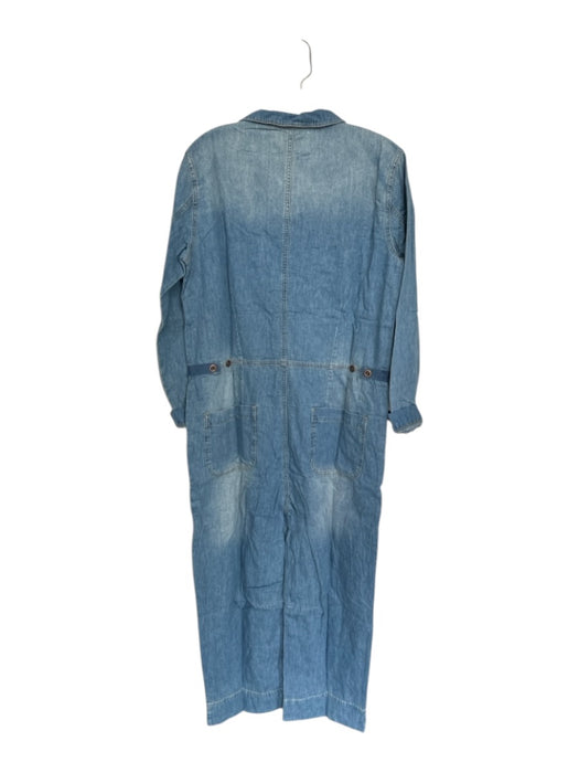 One Teaspoon Size M Blue Cotton Long Sleeve Denim Snap Buttons Jumper Blue / M