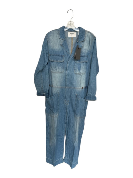 One Teaspoon Size M Blue Cotton Long Sleeve Denim Snap Buttons Jumper Blue / M