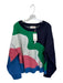 Louche Size 12 Navy & Green Viscose Blend Long Sleeve Swirls Crew Neck Sweater Navy & Green / 12