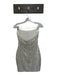 Atoir Size XS White & Silver Sequins Boning Strapless Mini Dress White & Silver / XS