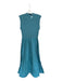 Bassike Size 3/L Teal Cotton Blend Cap Sleeve Ribbed Maxi Dress Teal / 3/L