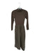 Marie Oliver Size XS Olive Green Cotton Blend Mock Neck Long Sleeve Maxi Dress Olive Green / XS