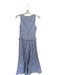 Made in Studio Size XS Blue & White Cotton Sleeveless Striped Back Zip Dress Blue & White / XS