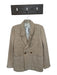 Anine Bing Size XS Tan & White Acrylic Blend Herringbone Double Breast Jacket Tan & White / XS