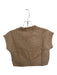 Theo the Label Size XS Tan Cotton Short Sleeve Cropped V Neck Top Tan / XS