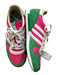 Adidas Shoe Size 8.5 Green & Pink Suede & Canvas Lace Up Athletic Sneakers Green & Pink / 8.5