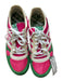Adidas Shoe Size 8.5 Green & Pink Suede & Canvas Lace Up Athletic Sneakers Green & Pink / 8.5