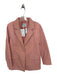 Deadwood Size 36 Pink Leather One Button Long Blazer Jacket Pink / 36