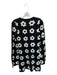Kitri Size XS Black & White Long Sleeve Flowers Dress Black & White / XS