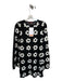 Kitri Size XS Black & White Long Sleeve Flowers Dress Black & White / XS