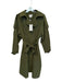Jovonna Size 6 Olive Green Tencel Blend Long Sleeve Button Down Belted Coat Olive Green / 6