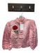 Kitri Size 4 Pink & Red Viscose Blend Long Balloon Sleeve Button Down Top Pink & Red / 4