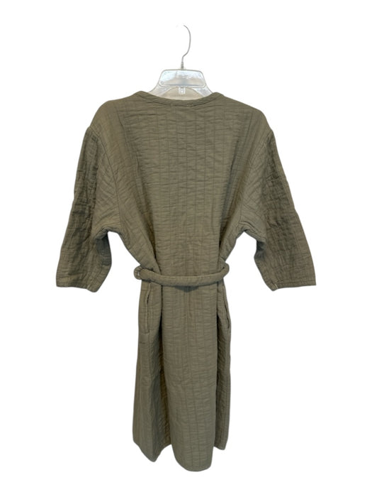 Beaumont Organic Size S Sage green Organic Cotton Quilted Long Sleeve Robe Sage green / S