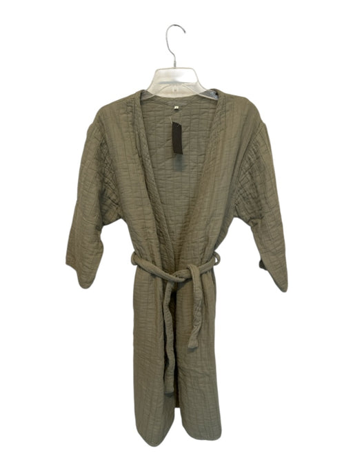 Beaumont Organic Size S Sage green Organic Cotton Quilted Long Sleeve Robe Sage green / S