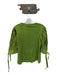 Veroalfie Size Est M Green Cotton 3/4 Balloon Sleeve Beaded leaves Top Green / Est M