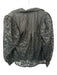 Veroalfie Size 1/S Black Mesh Long Balloon Sleeve Ruffles Button Down Top Black / 1/S
