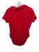Frank & Eileen Size S Red Cotton Short Sleeve Collar Split Neck Top Red / S