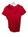 Frank & Eileen Size S Red Cotton Short Sleeve Collar Split Neck Top Red / S