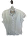 Theo the Label Size XL White Cotton Flutter Sleeves Collar Button Down Top White / XL