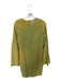 Theo the Label Size S Chartreuse Polyester Blend Long Bell Sleeve Back Zip Dress Chartreuse / S
