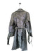 Jovonna Size XXS Silver & Gold Polyester Metallic Belted Full length Coat Silver & Gold / XXS