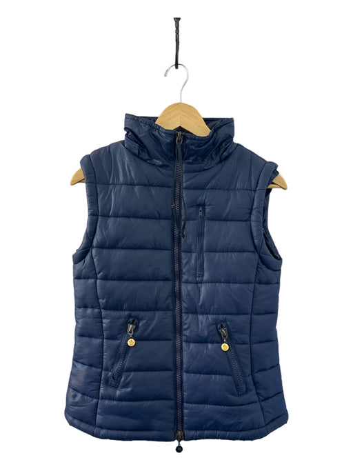 Moncler Size S Blue Polyester Goose Down Puffer Full Zip Vest Blue / S