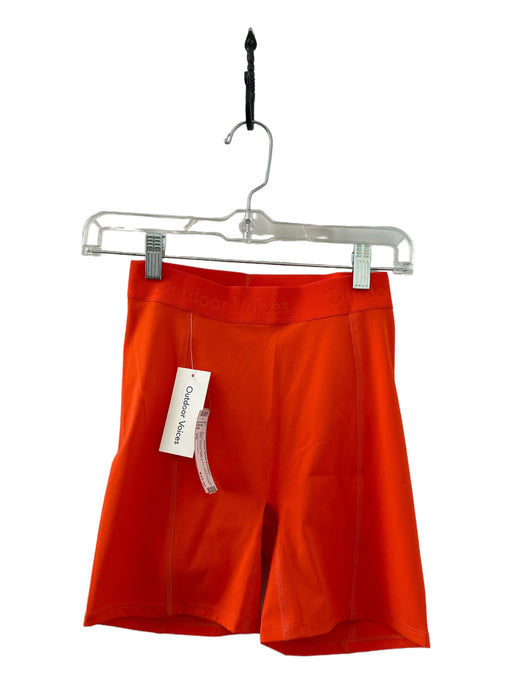 Outdoor Voices Size XS Neon Orange Nylon Blend Elastic Waist Athletic Shorts Neon Orange / XS