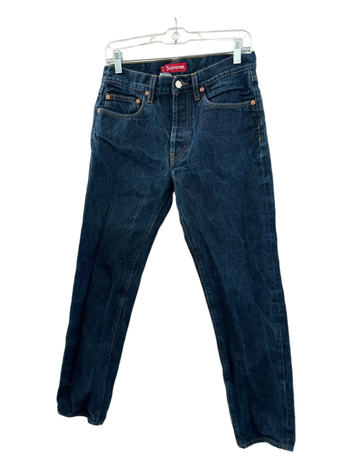 supreme Size 30 Dark Wash Cotton Button Fly Men's Jeans 30
