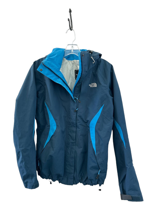 The North Face Navy & Blue Nylon Hood Full ZIp Athletic Raincoat Navy & Blue / M