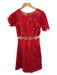Marchesa Notte Size 4 Red Lace Mesh Sequins Gown Red / 4