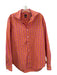 Mastai Ferretti Size 16 Orange & Pink Cotton Plaid Button Down Men's Shirt 16