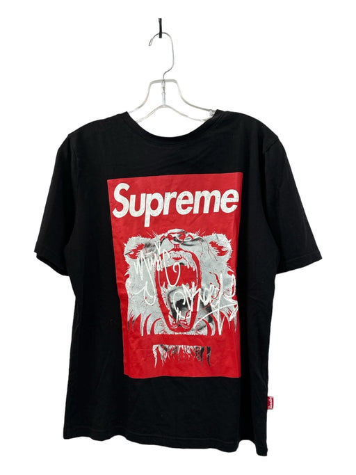 supreme Size L Red & Black Cotton Tiger Men's T-Shirt L