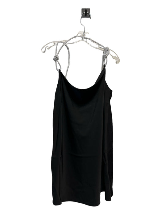 C/Meo Collective Size 8 Black & Silver Polyester Blend Rope Cowl Neck Dress Black & Silver / 8