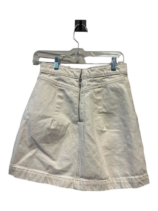 Weekday Size 36 Tan Cotton High Waist Denim Mini Skirt Tan / 36