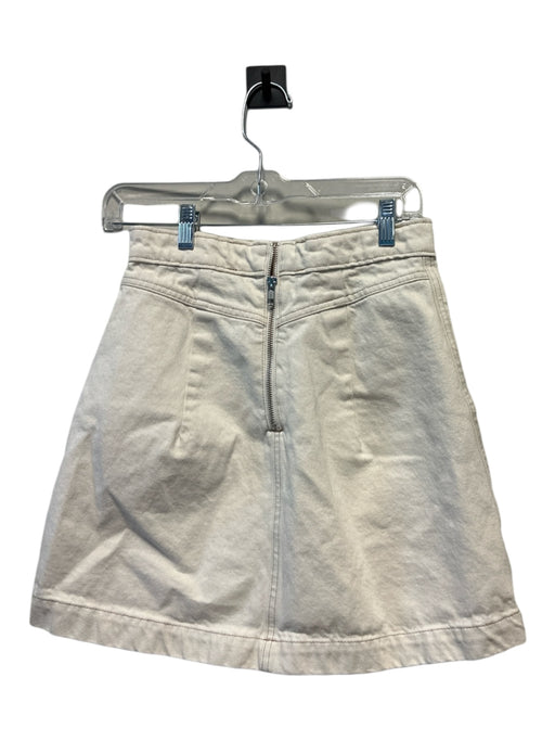 Weekday Size 36 Tan Cotton High Waist Denim Mini Skirt Tan / 36