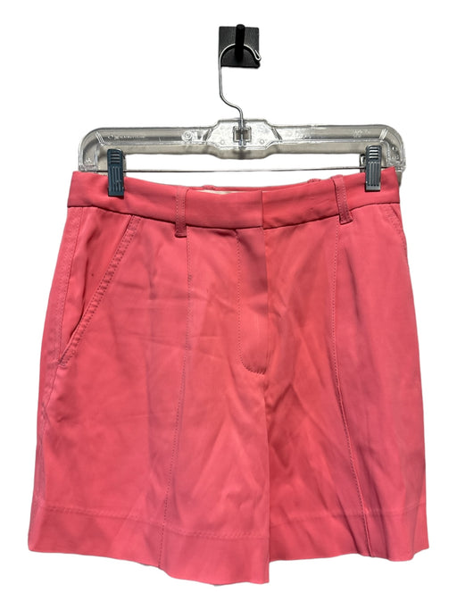 Jill Stewart Size 0 Coral Pink Acetate Blend High Waist Shorts Coral Pink / 0