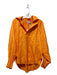 Joie Size S Orange Viscose Long Sleeve Collar Top Orange / S