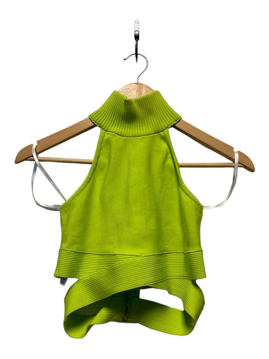 Herve Leger Size M Neon Green Polyester Blend Sleeveless Cropped Top Neon Green / M