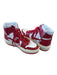 Nike Air Jordan Shoe Size 9 Red & White Leather High Top Platform Sneakers Red & White / 9