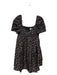 Finders Keepers Size XS Black & Pink Polyester Short Balloon Sleeve Dress Black & Pink / XS