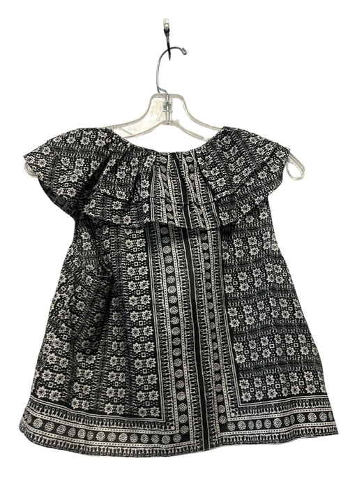 Joie Size S Black & White Cotton Blend Sleeveless Bandana Button Down Top Black & White / S