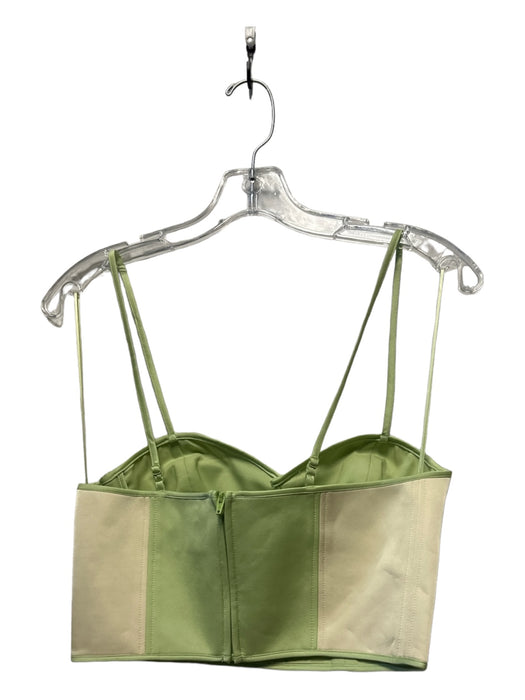 Finders Keepers Size XS Lime & Taupe Polyester Blend Corset Top Cropped Top Lime & Taupe / XS