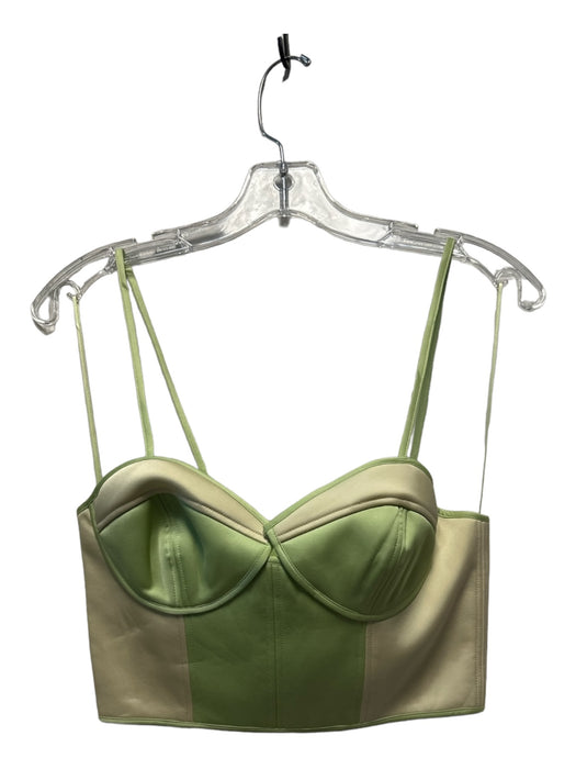 Finders Keepers Size XS Lime & Taupe Polyester Blend Corset Top Cropped Top Lime & Taupe / XS