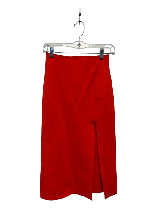 Superdown Size S Tomato Rayon Blend High Waist Pencil Skirt Tomato / S