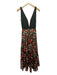 Bronx & Banco Size XS Red & Black Polyester Embroidered Flowers Sleeveless Gown Red & Black / XS