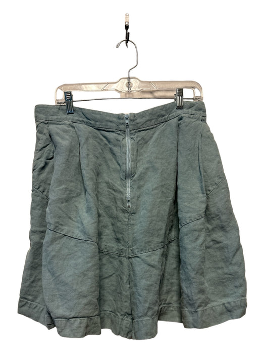 Rachel Comey Size Est L/XL Teal Linen Pockets Front Zip Shorts Teal / Est L/XL