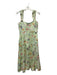 Slate & Willow Size 4 Green & Pink Viscose Sleeveless Butterflies Midi Dress Green & Pink / 4