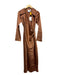 C/Meo Collective Size S Bronze Polyester Long Sleeve Collar Maxi Dress Bronze / S