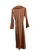 C/Meo Collective Size L Bronze Polyester Long Sleeve Collar Maxi Dress Bronze / L